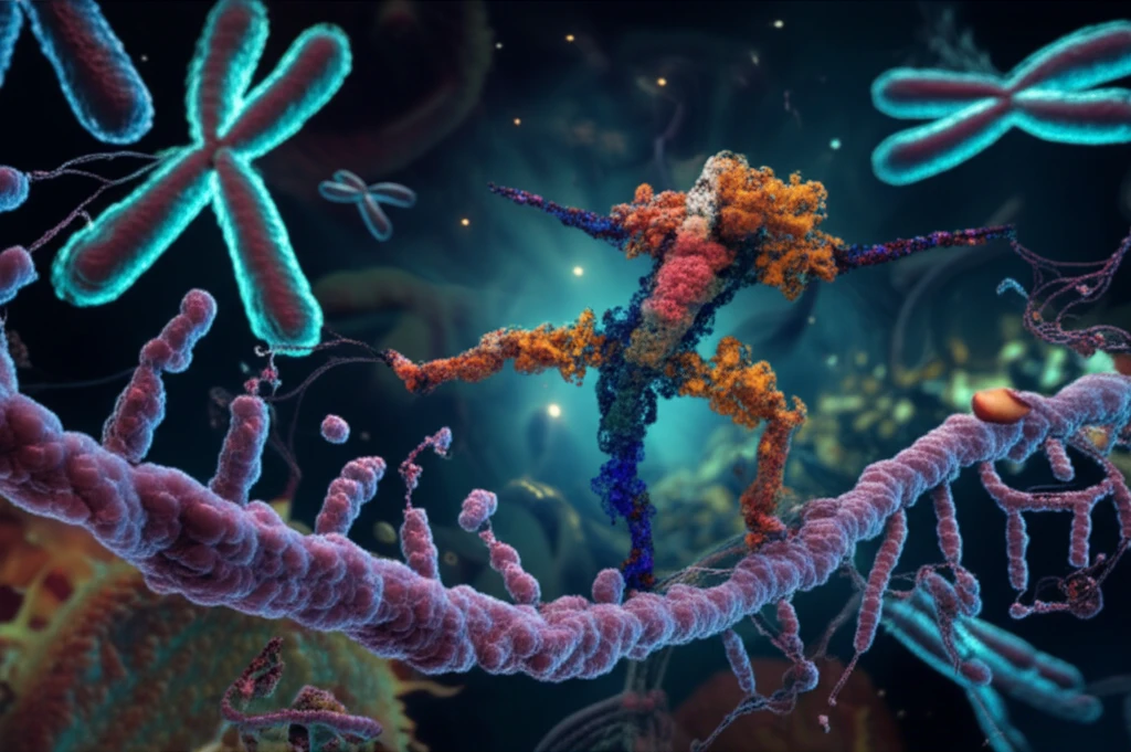 TRF2 protein performing a choreographed dance on a DNA strand