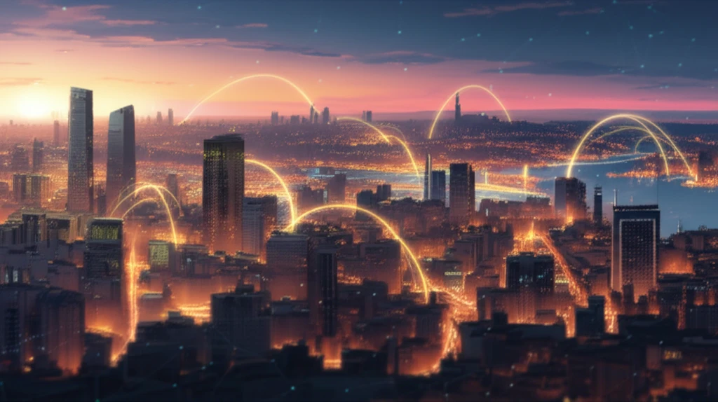Stylized Turkish cityscape with data network overlay, symbolizing investment analysis.