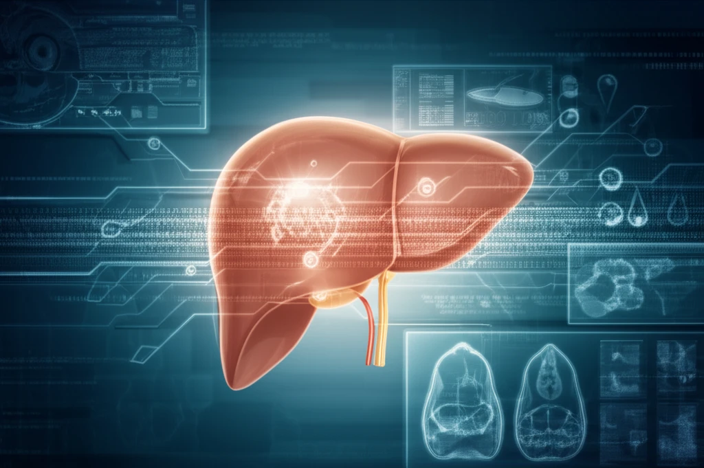 Digital illustration of liver tumors for early detection.
