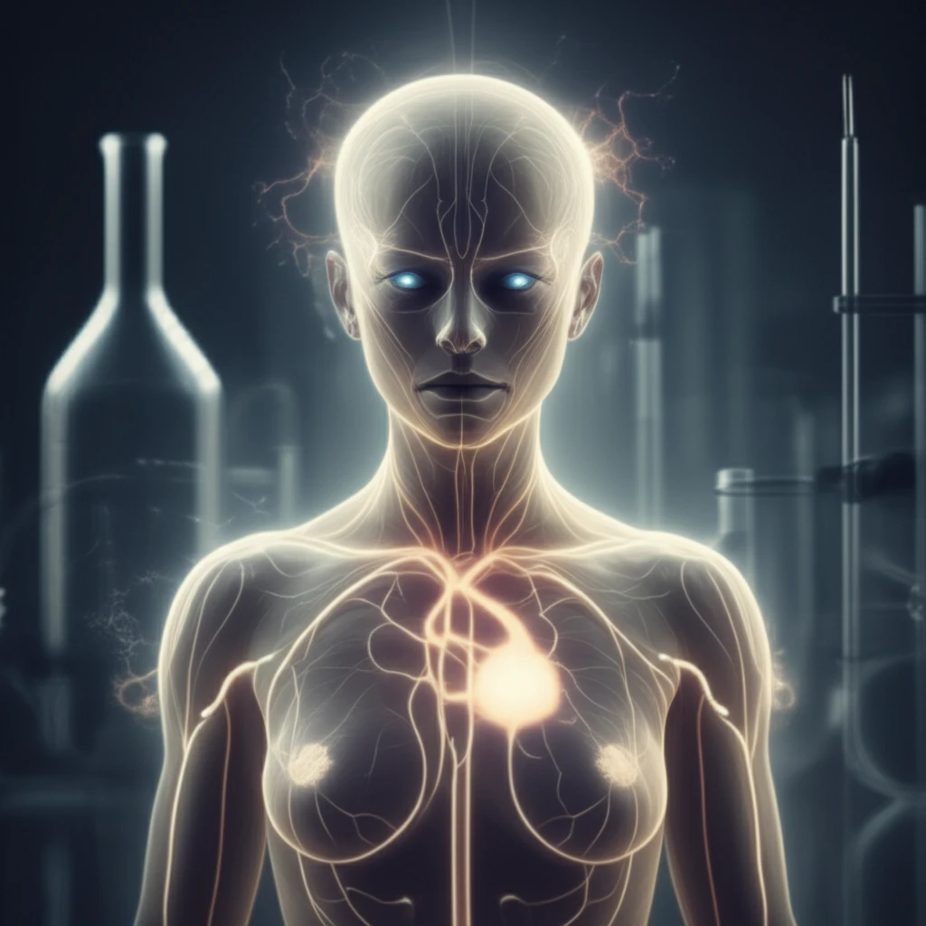 Surreal image depicting the detection of volatile compounds representing inflammation cues.