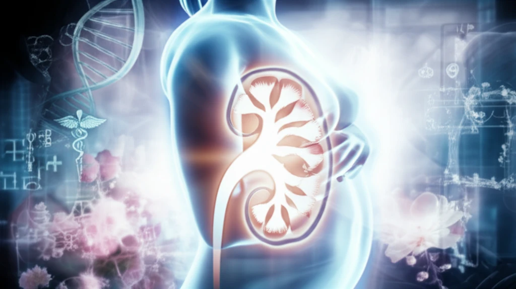 Pregnant woman protected by kidney shield