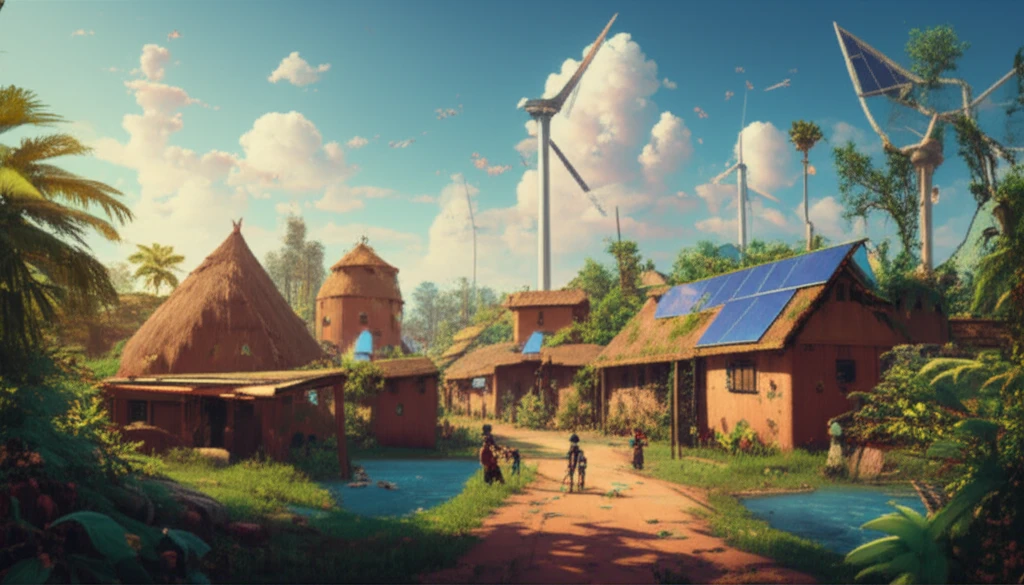 Sustainable energy in a rural Ghanaian village.