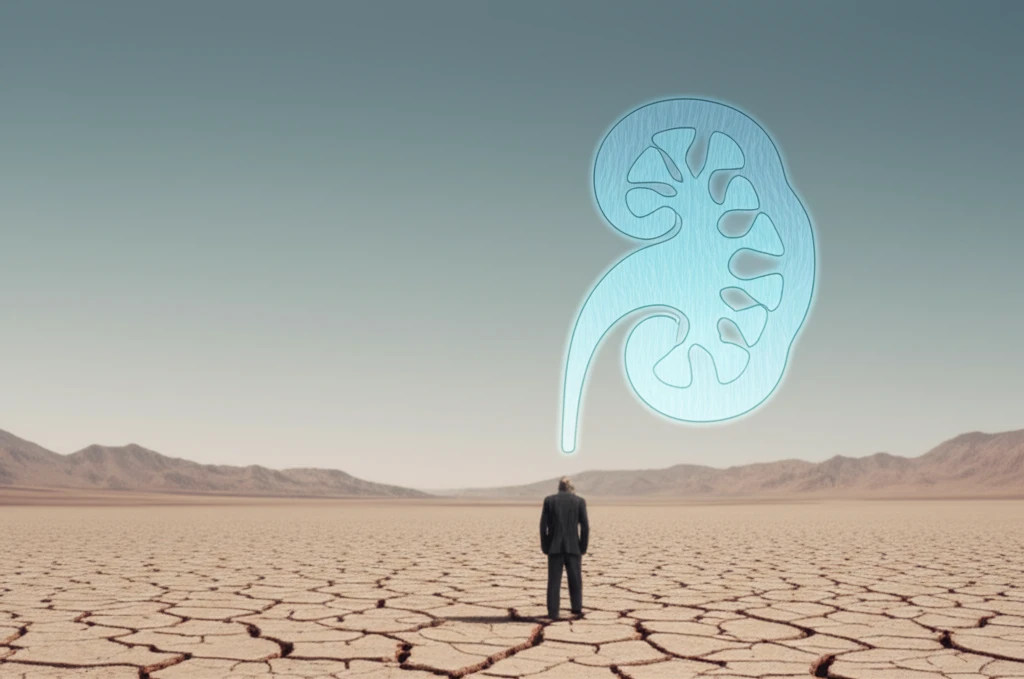 Surreal image depicting the importance of kidney health in the elderly.