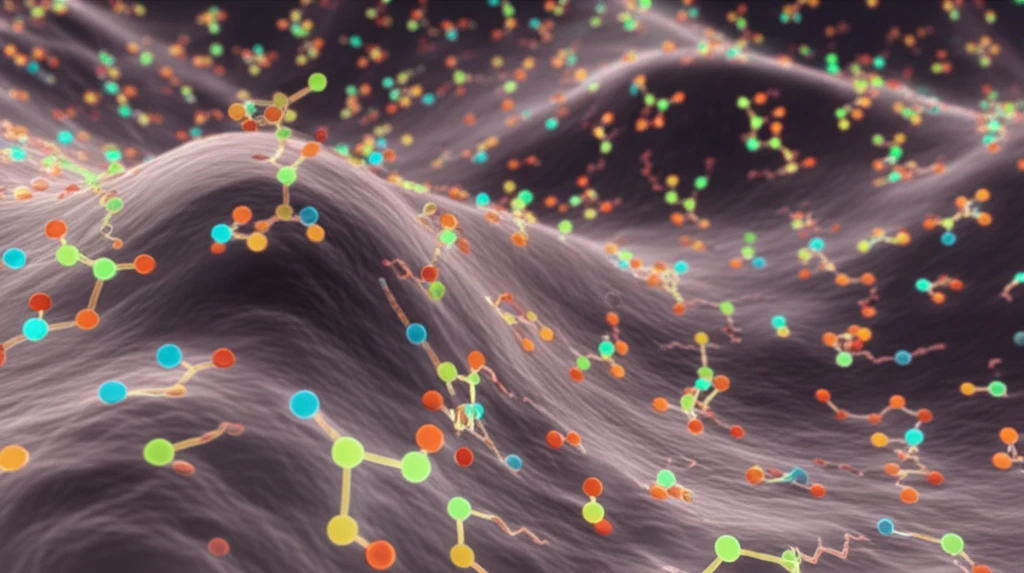 Illustration of cell surface glycosylation with lectin proteins binding to sugar molecules.