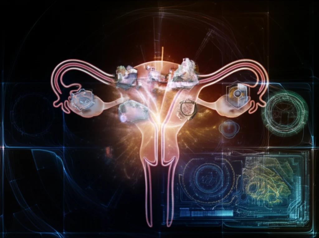 Symbolic illustration representing cervical cancer prevention and women's health.