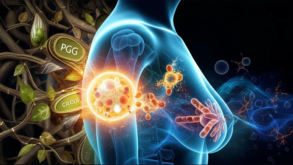 Ancient remedies meet modern medicine: visualizing the fight against breast cancer with natural therapies.