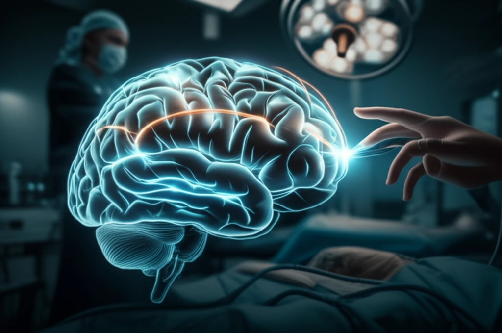 Intricate pathways of the brain illuminated during epilepsy surgery with innovative brain mapping technology.