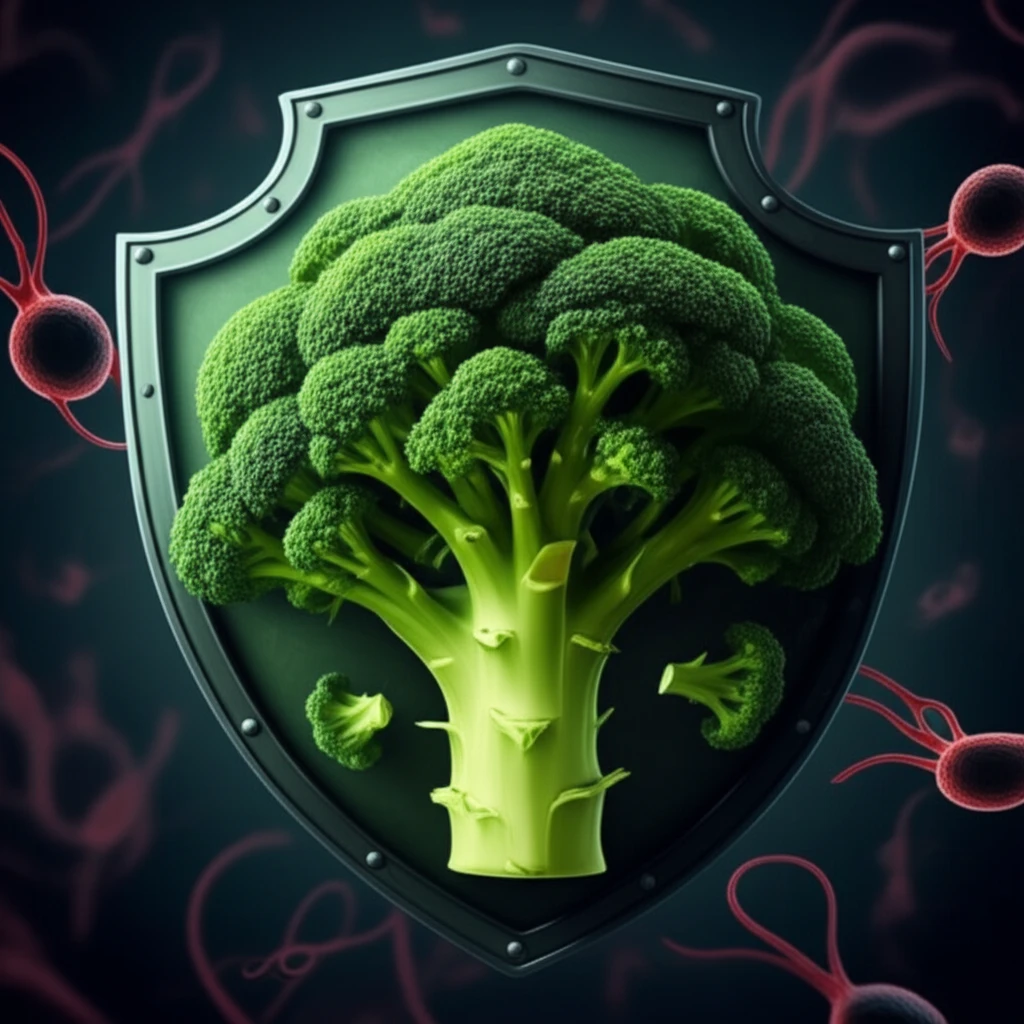 Broccoli shield protecting against cancer cells