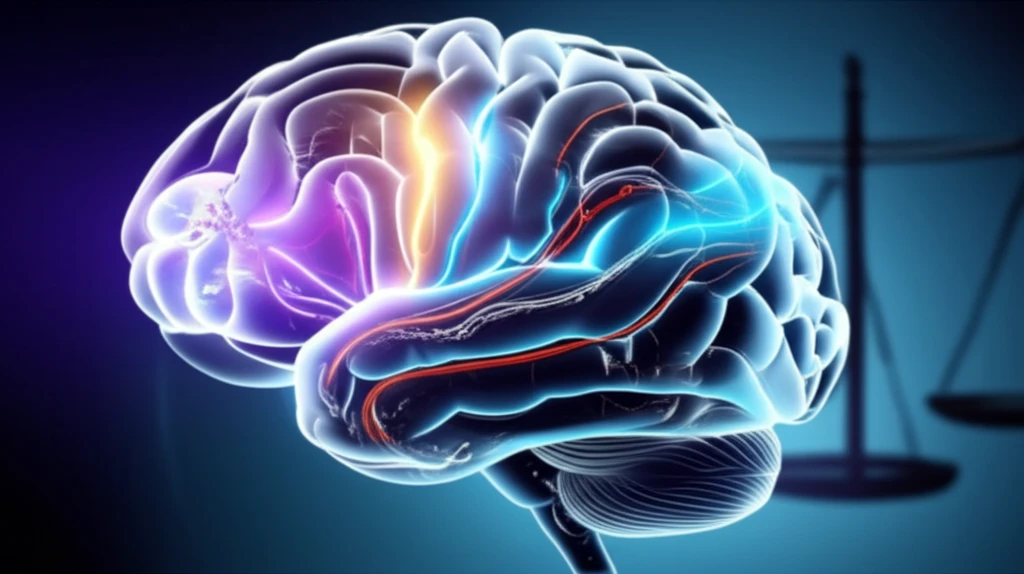 Brain pathways symbolizing stroke treatment balance.
