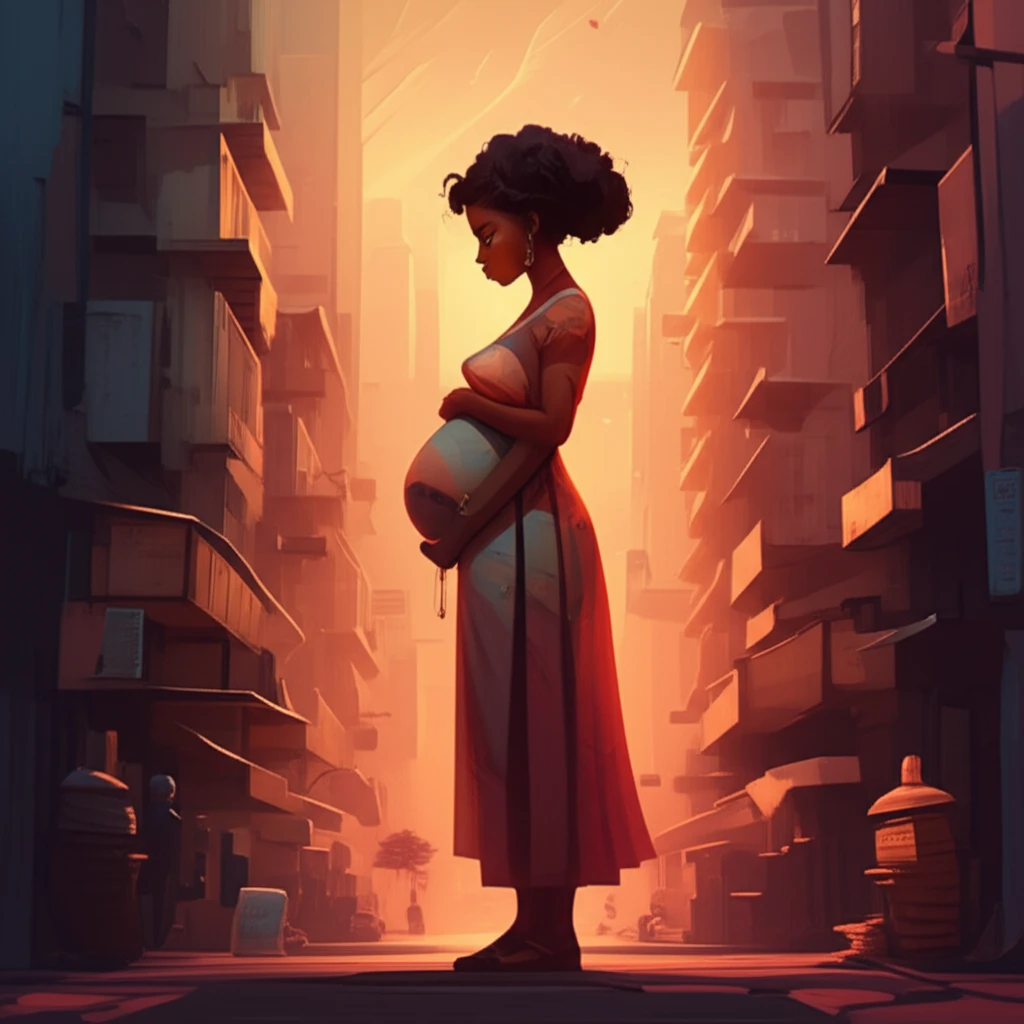 A pregnant woman receives prenatal care in an urban African setting.