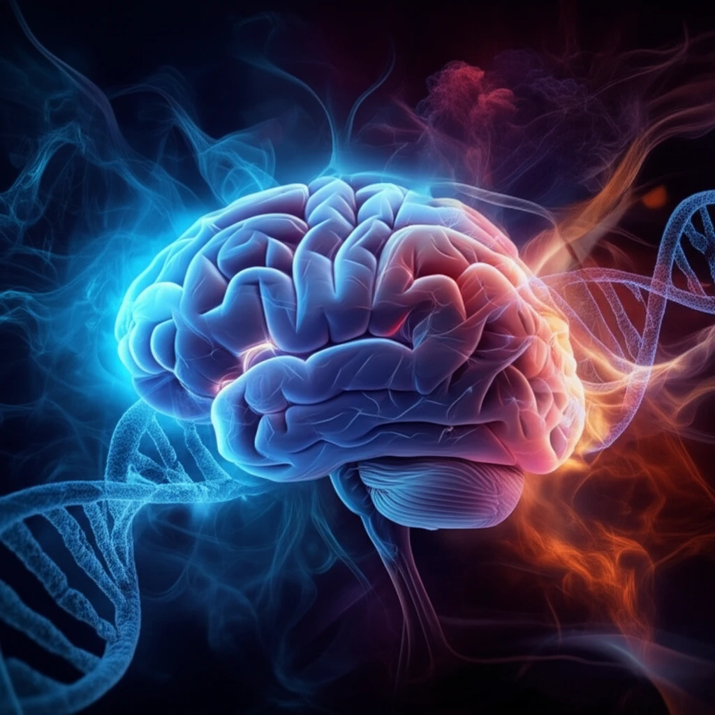 Brain with DNA and inflammation effects