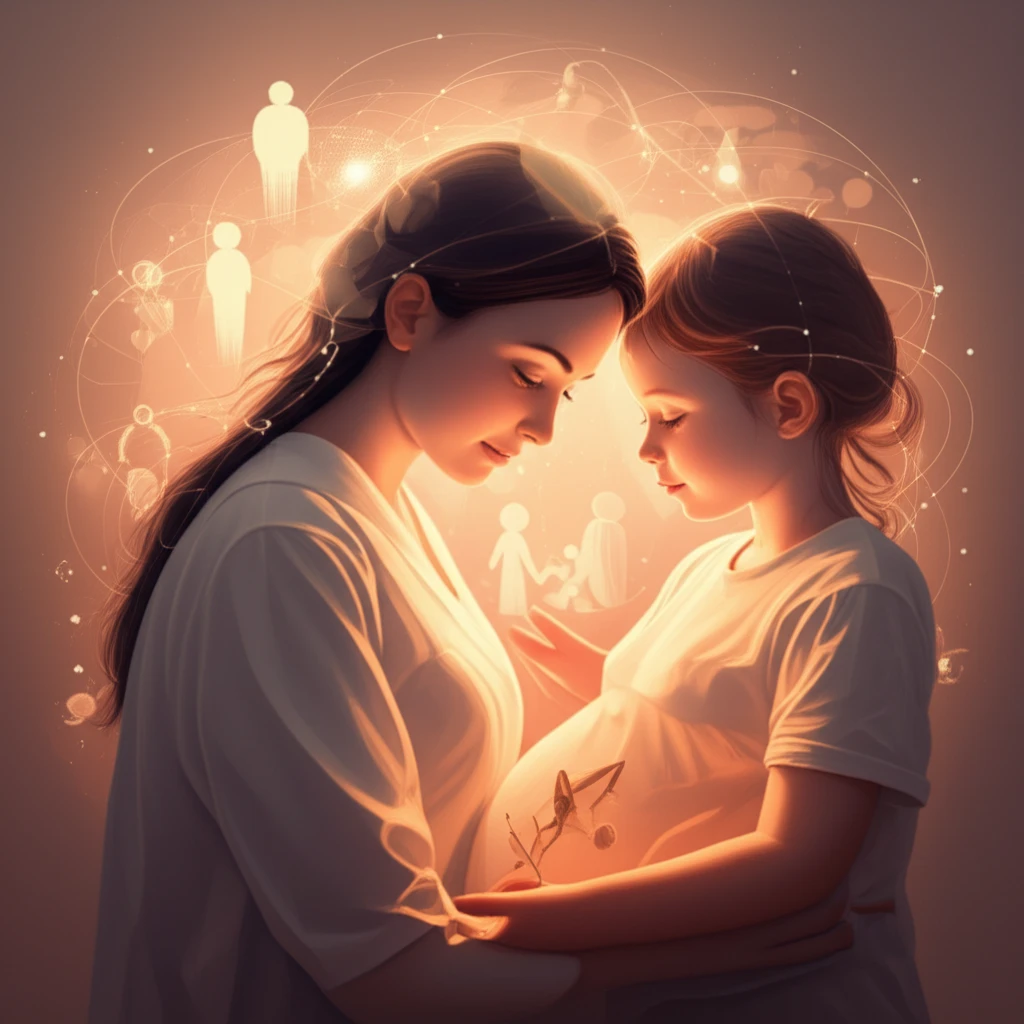A midwife supporting a pregnant woman, symbolizing hope and family.