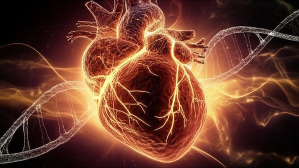 Surreal image representing heart's response to heat shock at the cellular level.