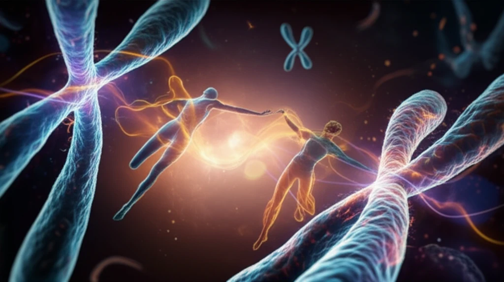 Chromosomes dancing and swapping DNA during meiosis