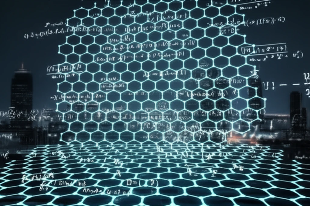 Graphene structure with topological indices and futuristic city skyline