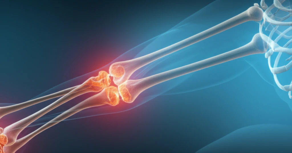 Illustration of bones strengthened by denosumab.