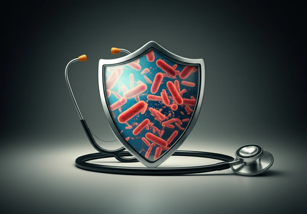 Stethoscope shield against bacteria for antibiotic stewardship