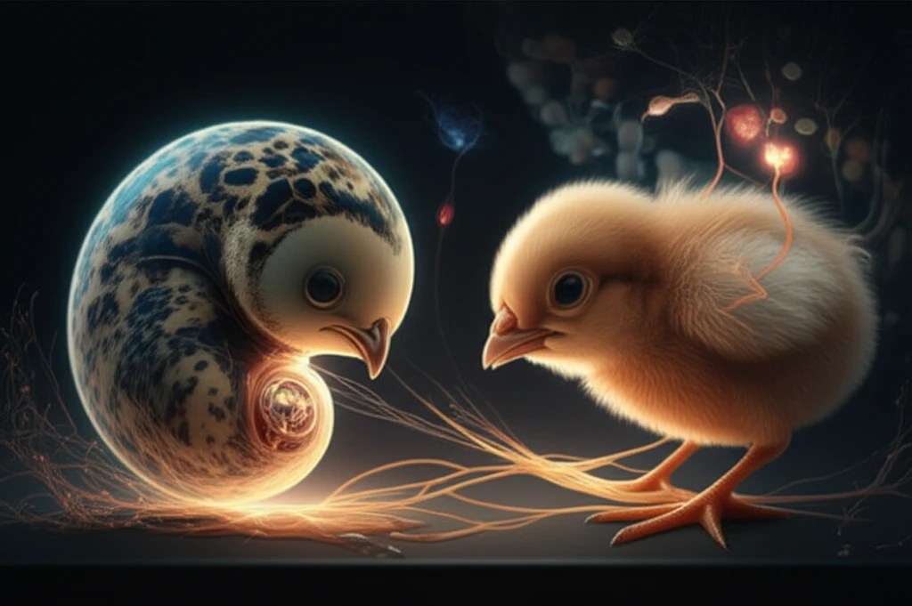 Quail and chick embryos exchanging neural tissue, representing cell migration studies.