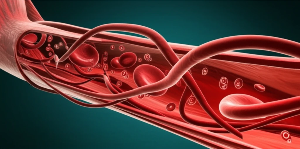 Illustration of oxygen extraction in muscles during exercise.