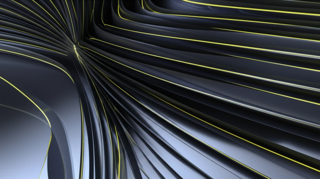 Abstract representation of layered material with glowing stress lines.