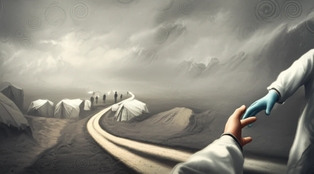 Symbolic image of support for refugees facing relapsing fever.