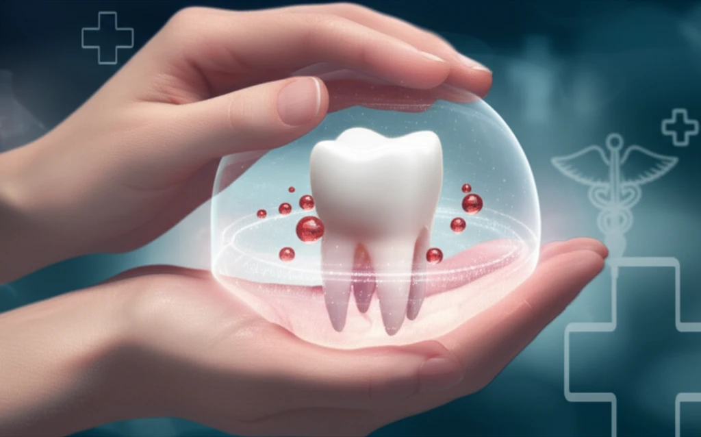 Protective barrier preventing bleeding after tooth extraction
