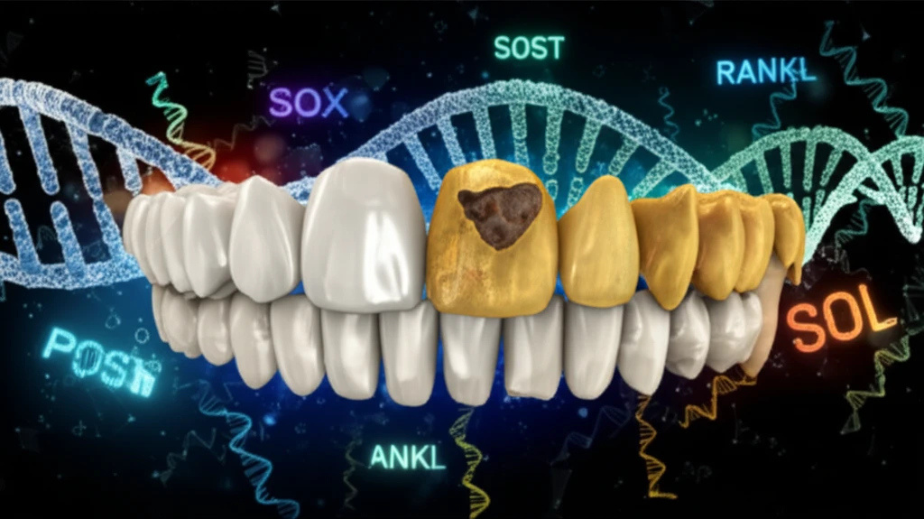 Genetic factors influencing gum disease progression.