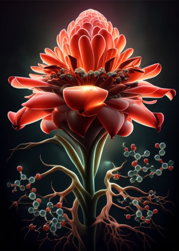 Ginger Lily and Glucose Molecules