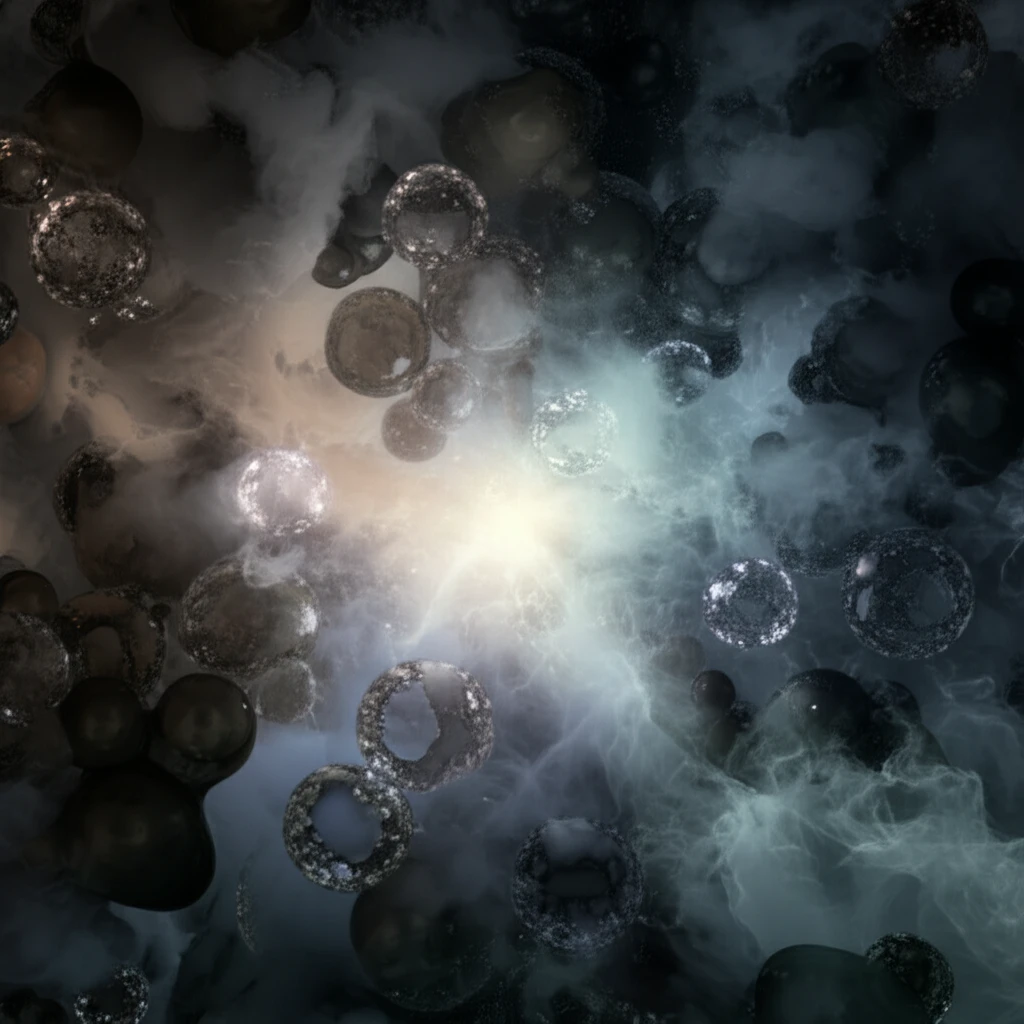 Vapor-liquid mixture flowing through a packed bed.