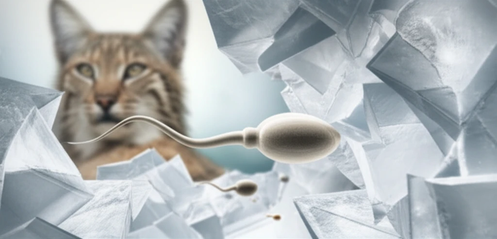 Cat sperm navigating salt crystal maze.