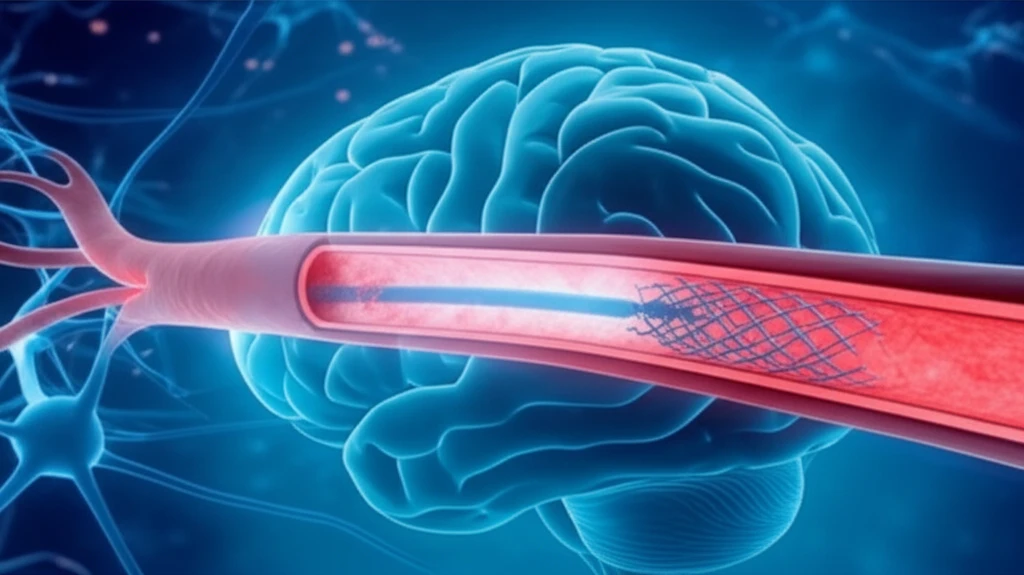 Drug-eluting stent opening blocked artery in brain