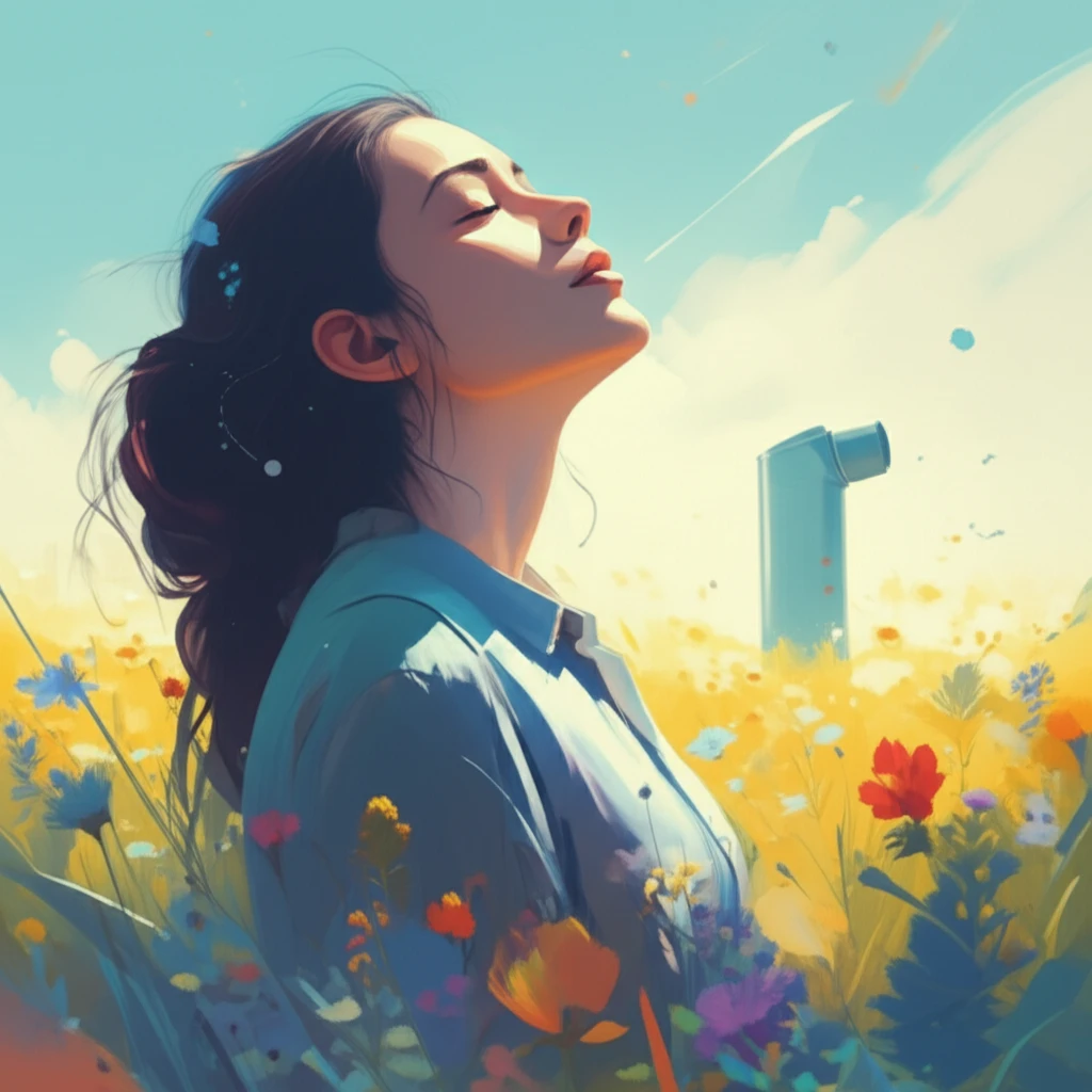 Person with COPD breathing freely, symbolizing improved lung function and quality of life.