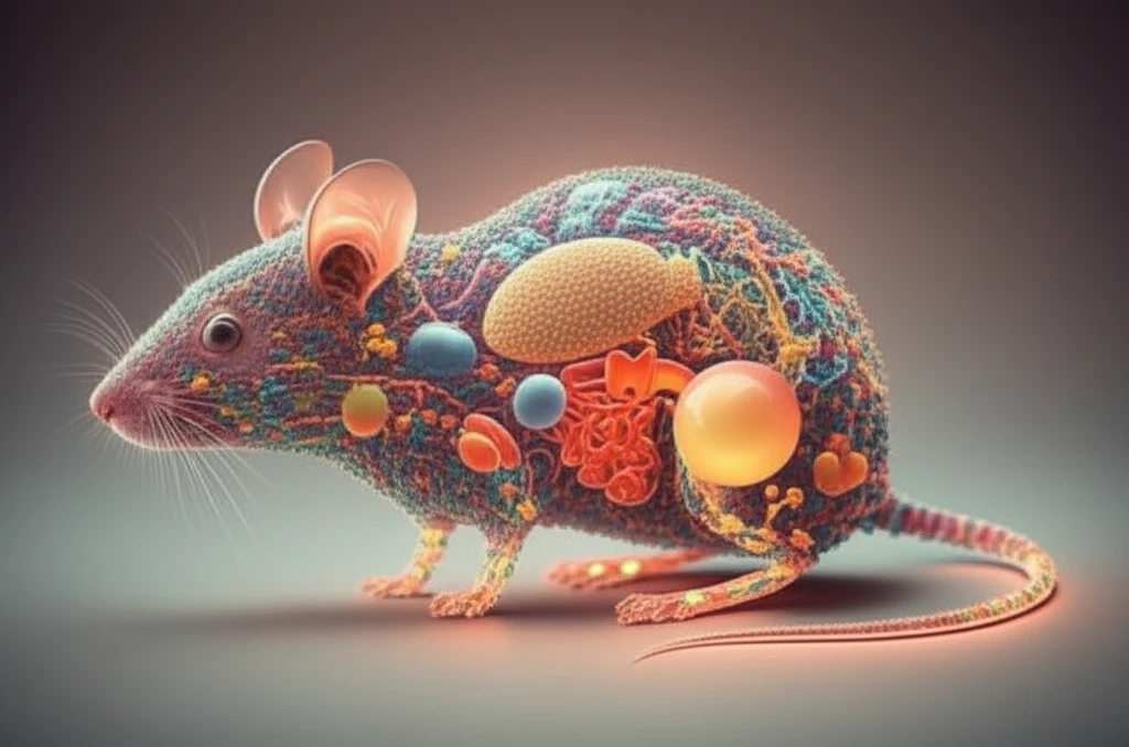 Fluorescent molecular tomography illustration of mouse organs.