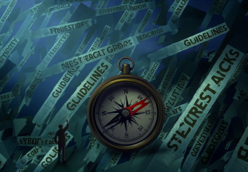 Ethical Labyrinth: A researcher navigates ethical guidelines with integrity.