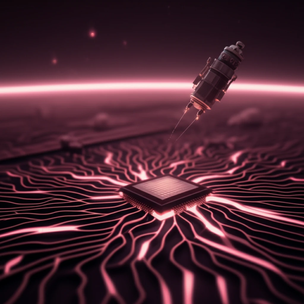 Miniature landscape of channels illuminated by infrared light.