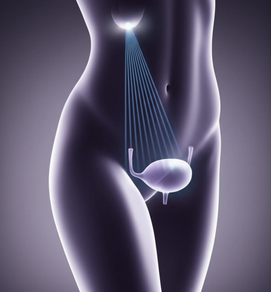 Illustration of radiation therapy planning for cervical cancer