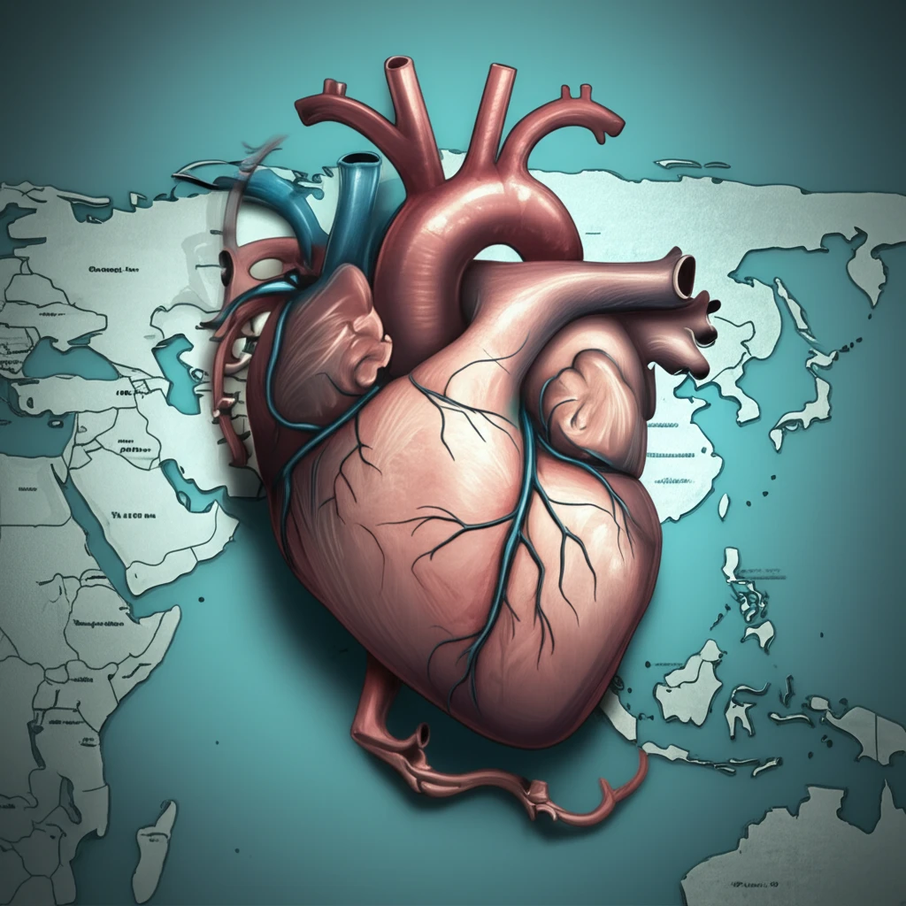 Heart failure and multimorbidity in Asia concept art.