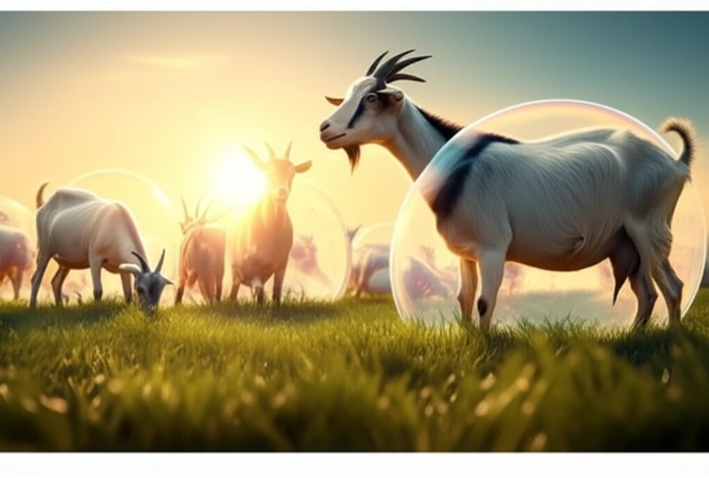 West African Dwarf goats grazing peacefully in a field.