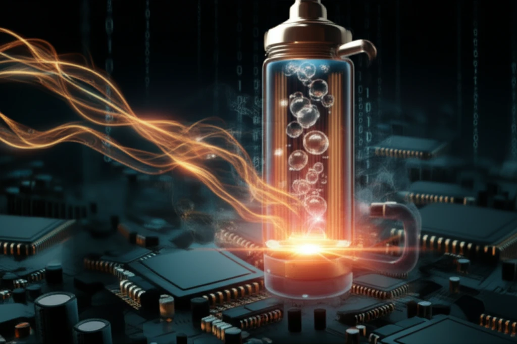 Surreal illustration of a thermosyphon at critical heat flux.