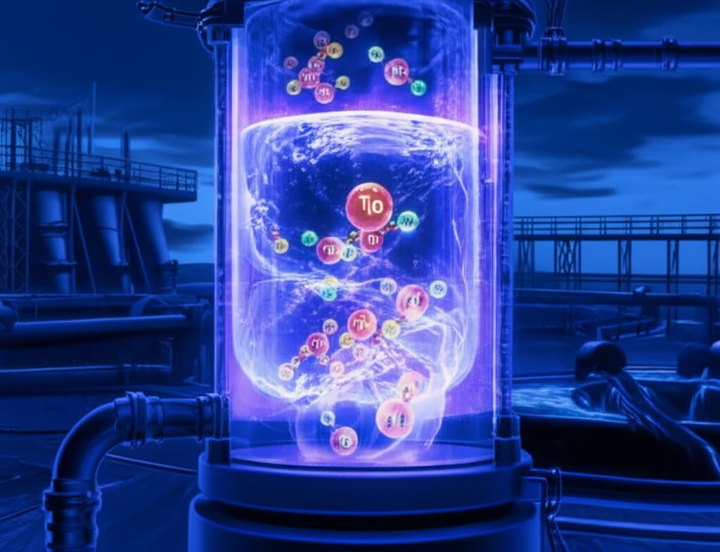 Baffled photocatalytic reactor degrading Acid Orange 52 dye.