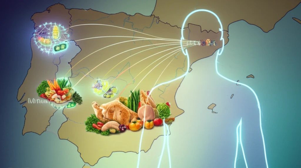 Illustration of antibiotic resistance spreading in Spain