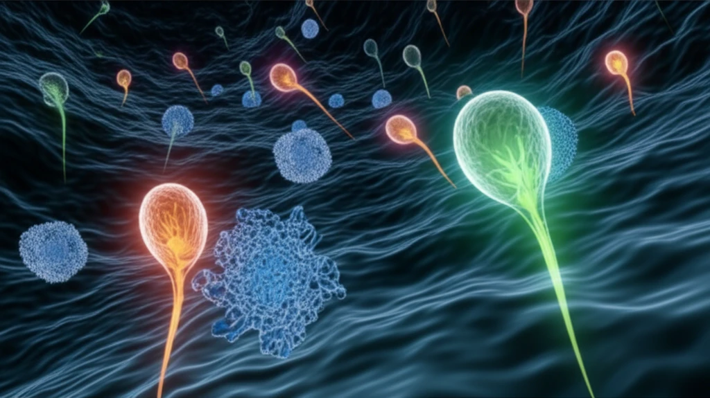 Microscopic view of pituitary cells differentiating under the influence of Beta-Catenin, with some cells glowing.