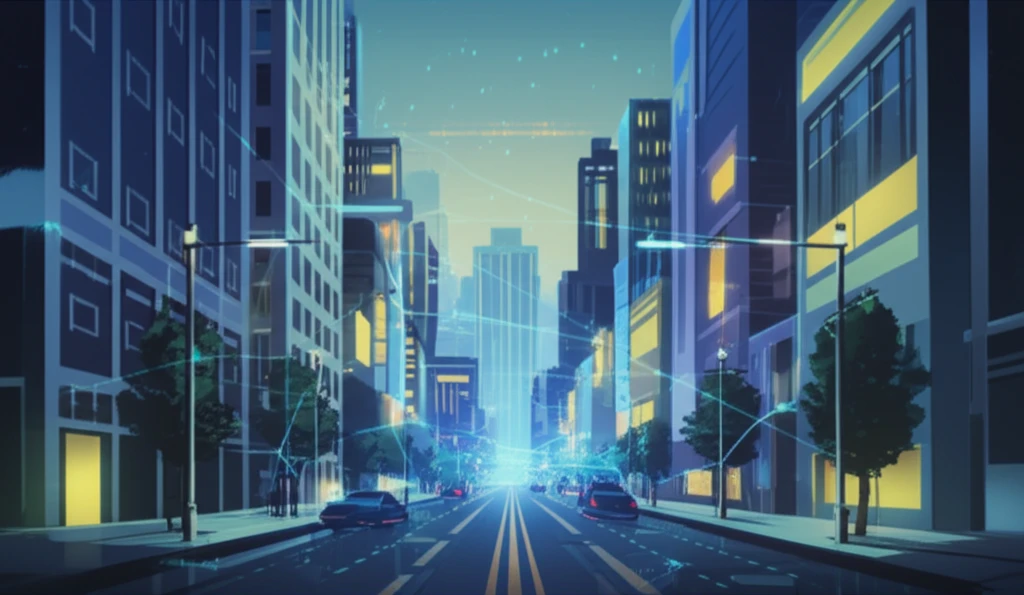 AI analyzing city data for retail locations
