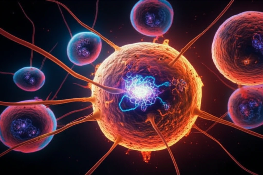 Illustration of Toxoplasma gondii parasites within a host cell, emphasizing the role of ASH4 enzyme in regulating division and architecture.