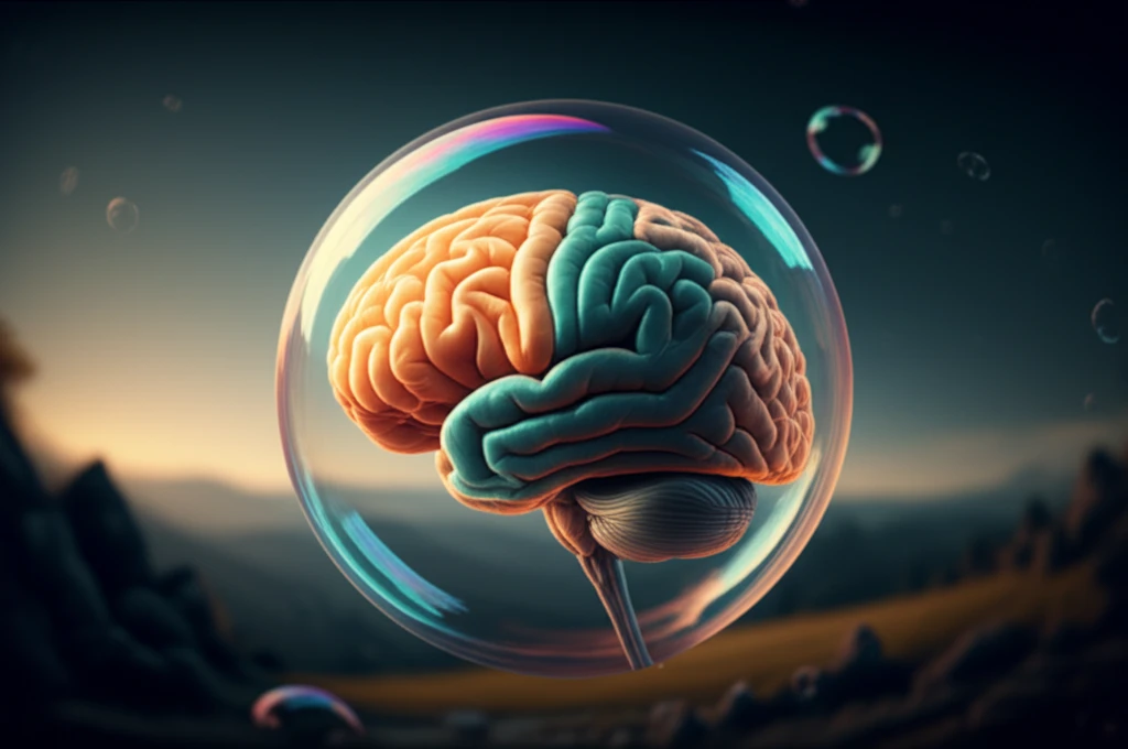 Brain rebooted with oxygen representing hyperbaric oxygen therapy for stroke recovery.