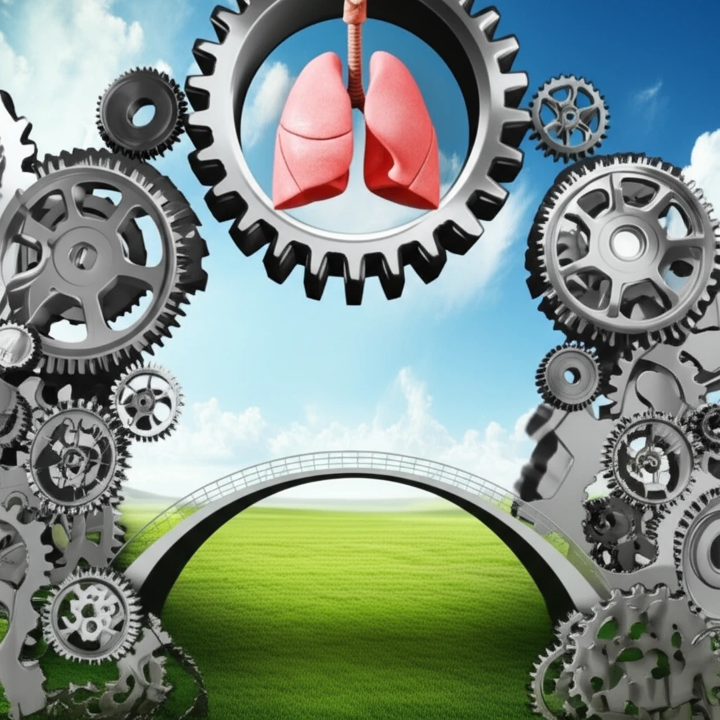 Symbolic illustration of IPT adherence bridging healthcare systems and lung health