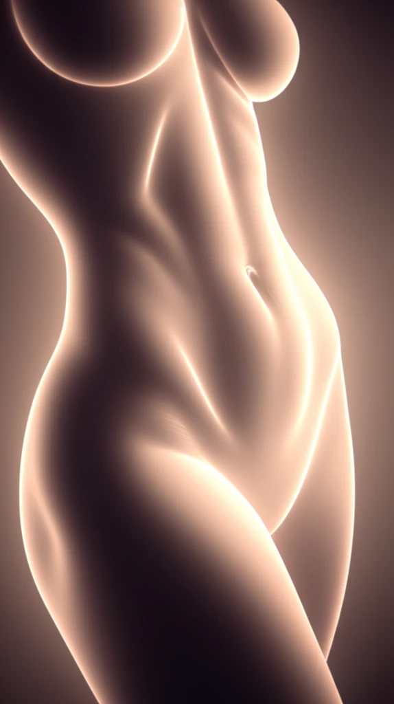 Abdominoplasty surgery shaping abdomen with light