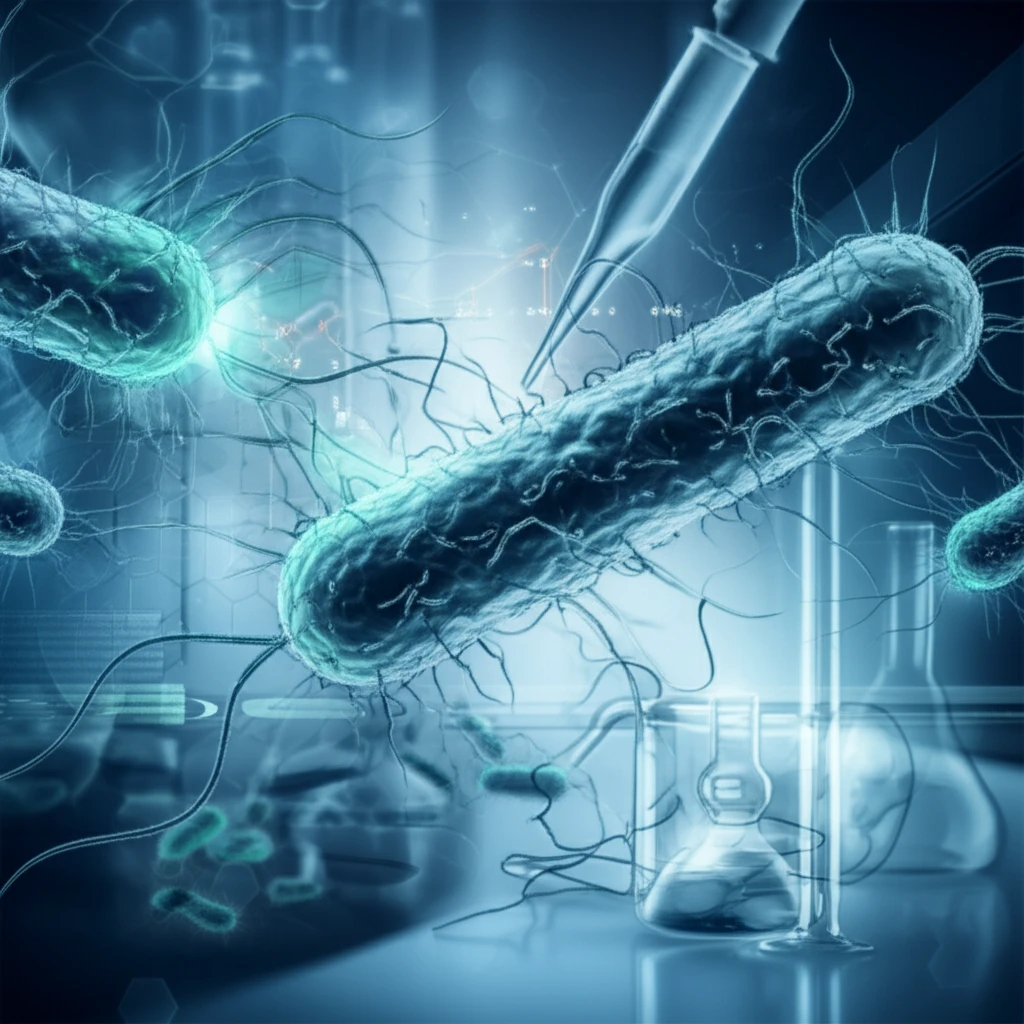 Microscopic view of salmonella , highlighting the importance of accuracy in scientific research.