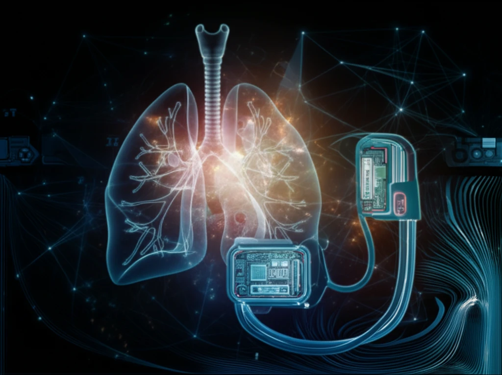 Stylized image representing rapid TB testing with global health connections.