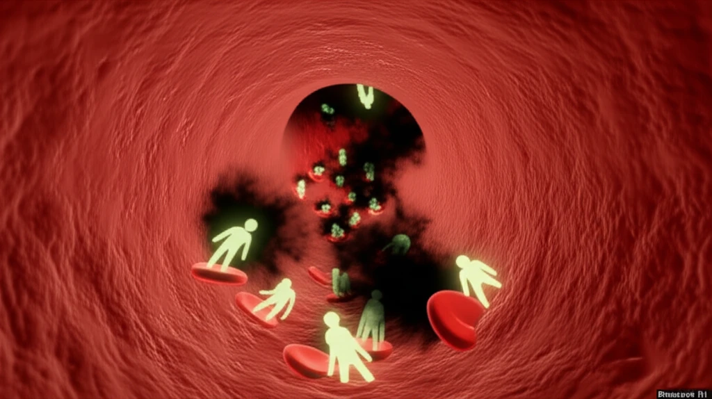 Resolvin D1 neutralizing inflammatory signals in a blood vessel.
